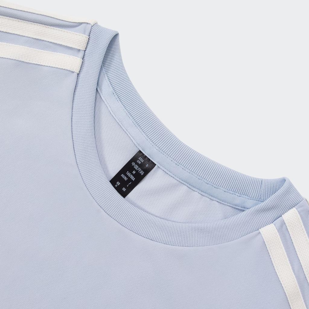 Adidas W Cf Baby T Logo Print Pattern Three Stripes Quick-Dry Sports Short Sleeve T-Shirt Women Tops Light-Blue JV9931