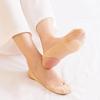 1 Pair Women's Soft Invisible Ballet Socks Lightweight Summer Half-Toe Pads with Non-Slip Silicone Grip Elegant Design for Dance & Casual Wear
