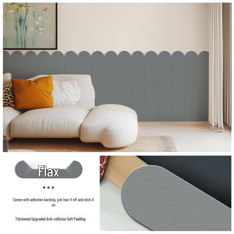 Self-Adhesive Soft Padding Wall Panels for Kindergarten & Kids' Rooms - Anti-Collision, Decorative Protection for Beds & Ugly Walls