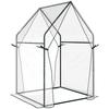 Greenhouse Cold Frame Hothouse, 90 cm x 90 cm x 145 cm, Transparent + Black