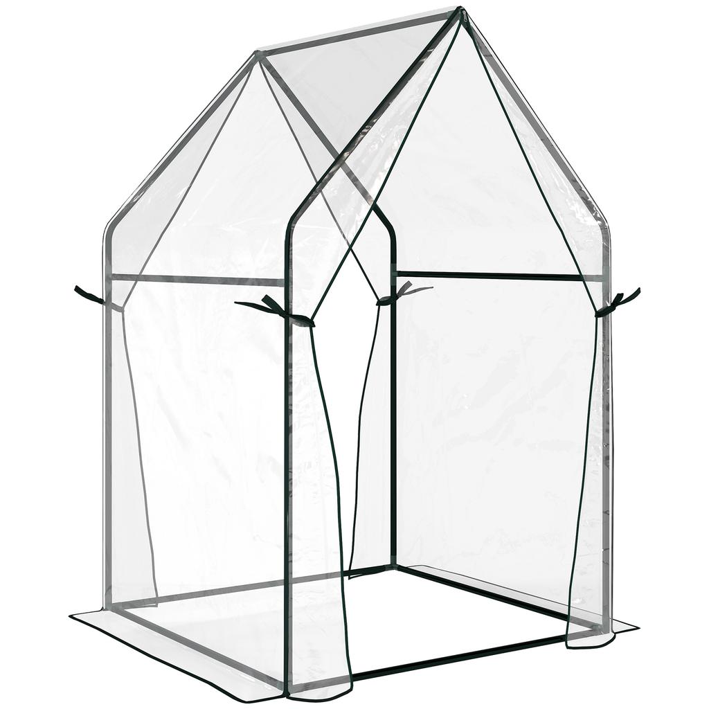 Greenhouse Cold Frame Hothouse, 90 cm x 90 cm x 145 cm, Transparent + Black