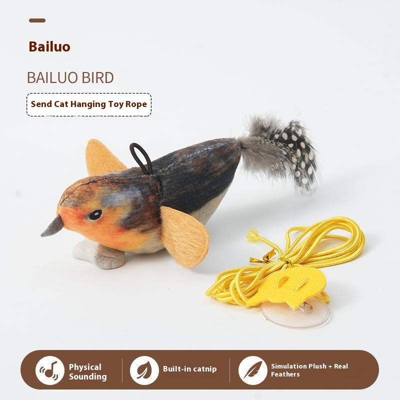 Wholesale Simulated Bird Sound Pet Toys Elastic Hanging Self-Hi Cat Toys Scratch-resistant Kittens Bored Toys