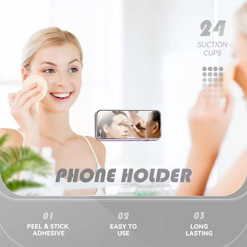 1pcs Multifunctional Mobile Phone Silicone Suction Cup 24 Square Mobile Phone Single-Sided Case AntiSlip Holder Mount Suction