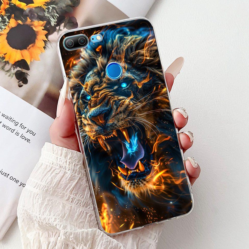 Clear For Honor 9 Lite Case Cute Cat Fashion Flowers Funny Painted Back Cover For Honor 9Lite Phone Case LLD-L21 LLD-L31 LLD-L11
