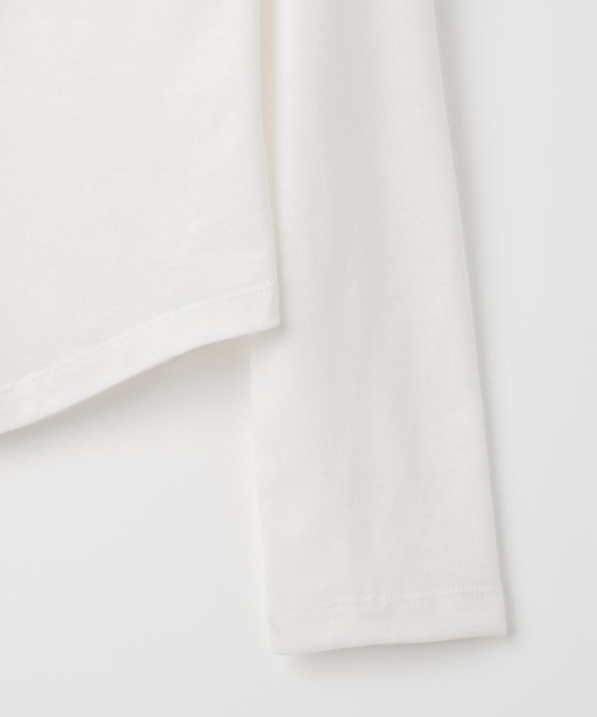 MILLO WOMEN Tape Henley Neck T-Shirt [Ivory]