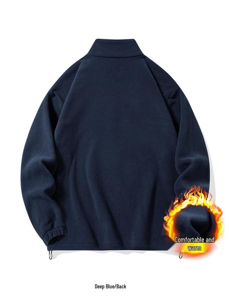 Bin Jie Men's Korean-Style Lambswool Fleece Jacket - Autumn/Winter Fashion