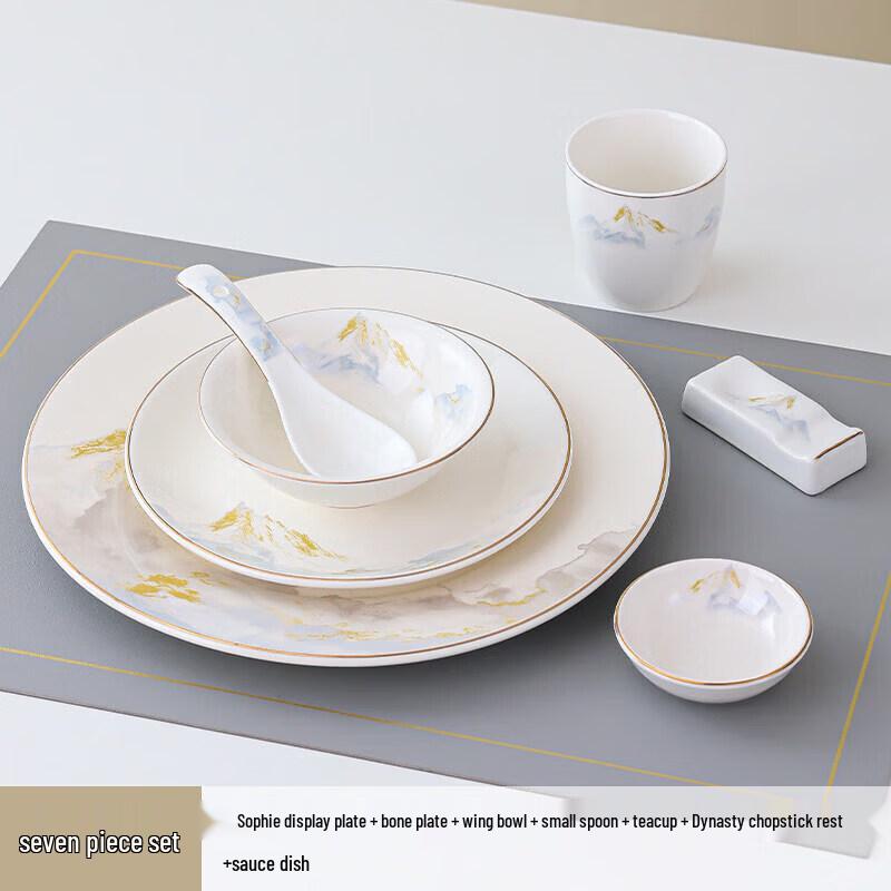 Elegant New Chinese Style Ceramic Tableware Set