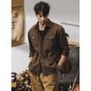 New-style Men’s Vintage Workwear-style Shirt Jacket: Loose-fit, Trendy, Casual, Long-sleeved Shirt