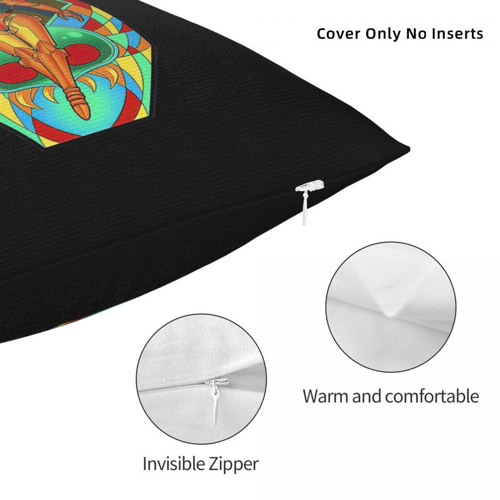 Metroid Samus Aran Square Pillowcase Cushion Cover Pillow Case Throw Pillow Cover for Home Sofa Living Room