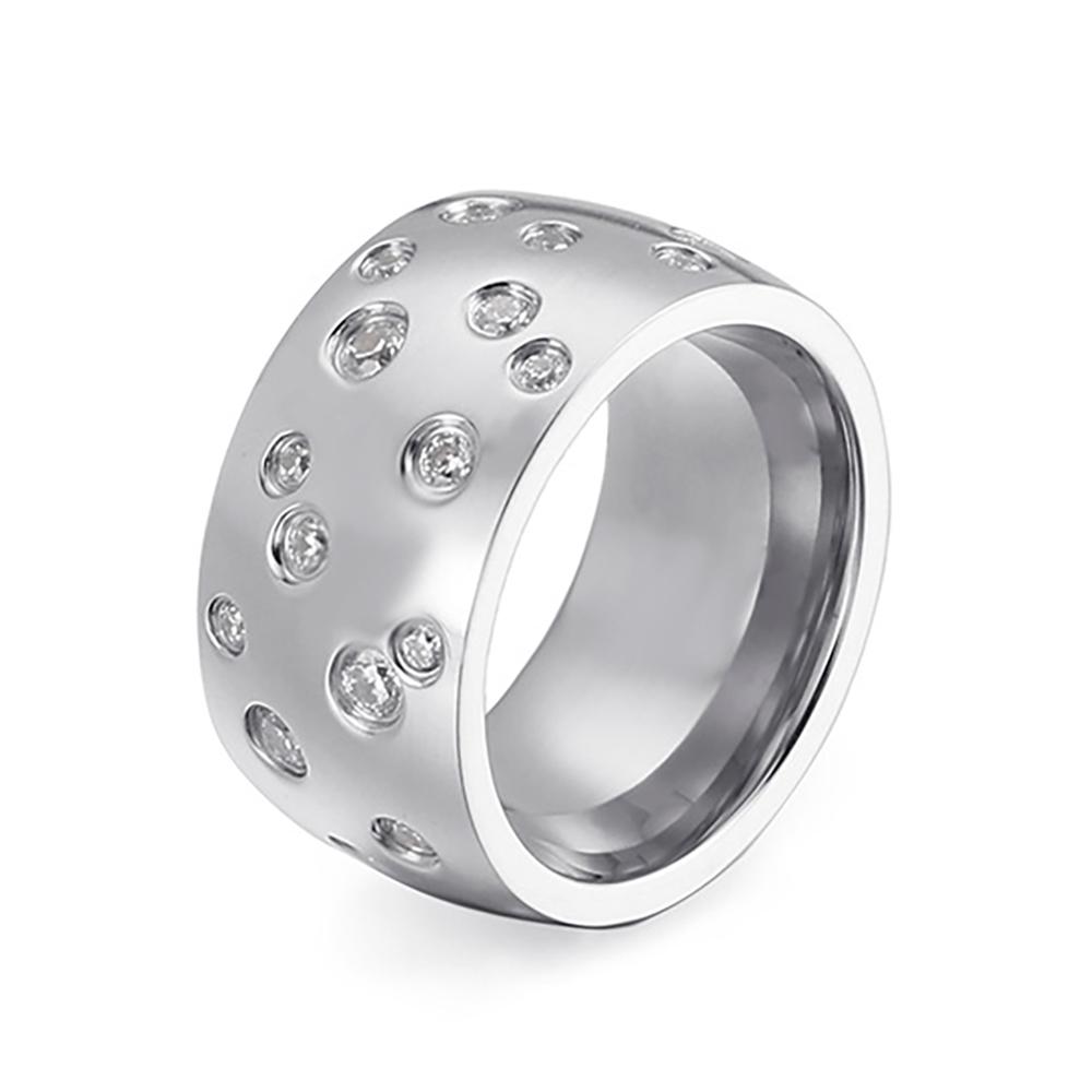 Croissant Rings for Women Braided Twisted Signet Stainless Steel Chunky Dome Ring Stacking Band Jewelry Anillos Joyas De Mujer