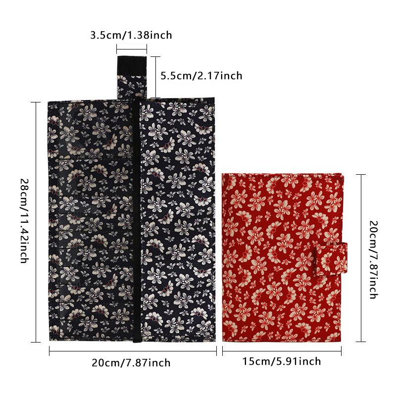 Cotton and Linen Woven Bag Knitting Needles Tool Crochet Hooks Storage Empty Bag Travel Portable Dustproof Organizer