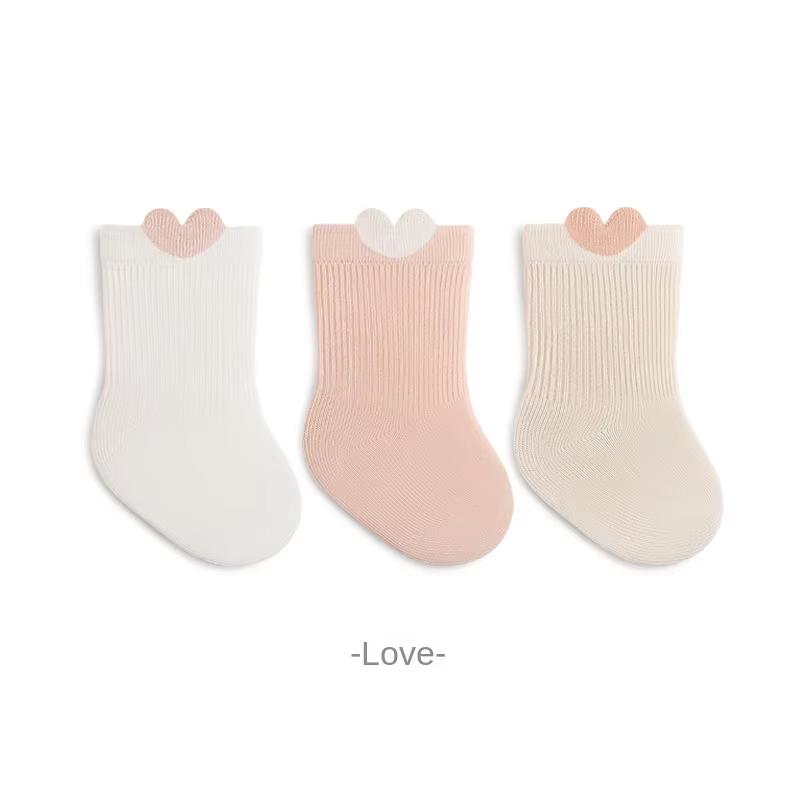 Newborn Baby Unisex Socks Spring Autumn Loose Boneless Cute Cartoon Mid-Tube Infant and Toddler Accessories