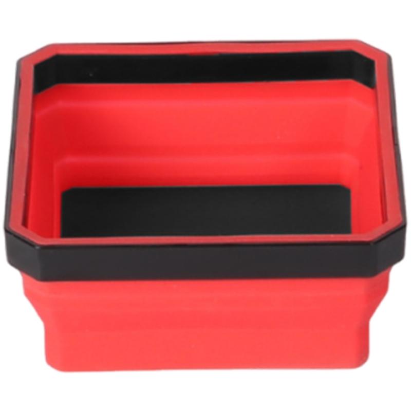 Solid Silicone Magnetic Screw Tray Collapsible Storage Box Portable Tool Holder Magnetic Parts Organizers For Mechanics