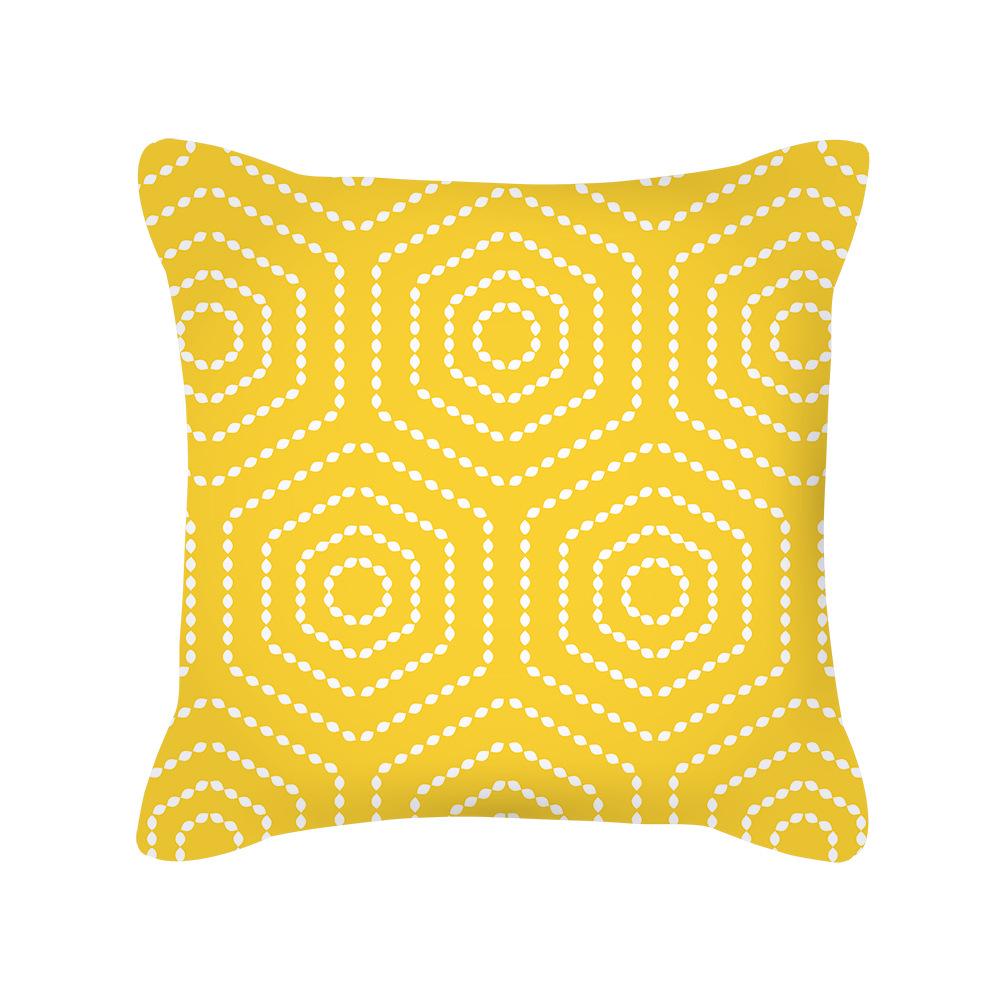 Modern Simple Geometric Pillow Nordic Style Peach Skin Bedside Cushion Cover Waist Pillow Cover New Home