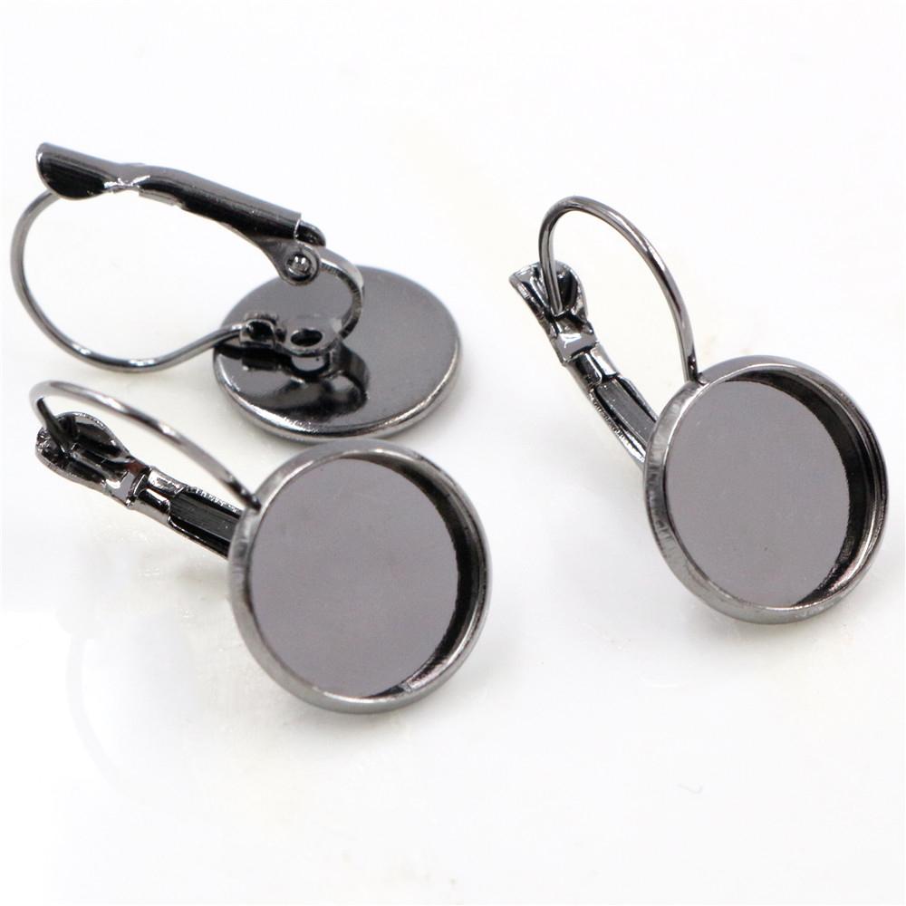 8-20mm 10pcs Classic 10 Colors Series French Lever Back Earrings Blank/Base,fit 8-20mm glass cabochons,buttons;earring bezels