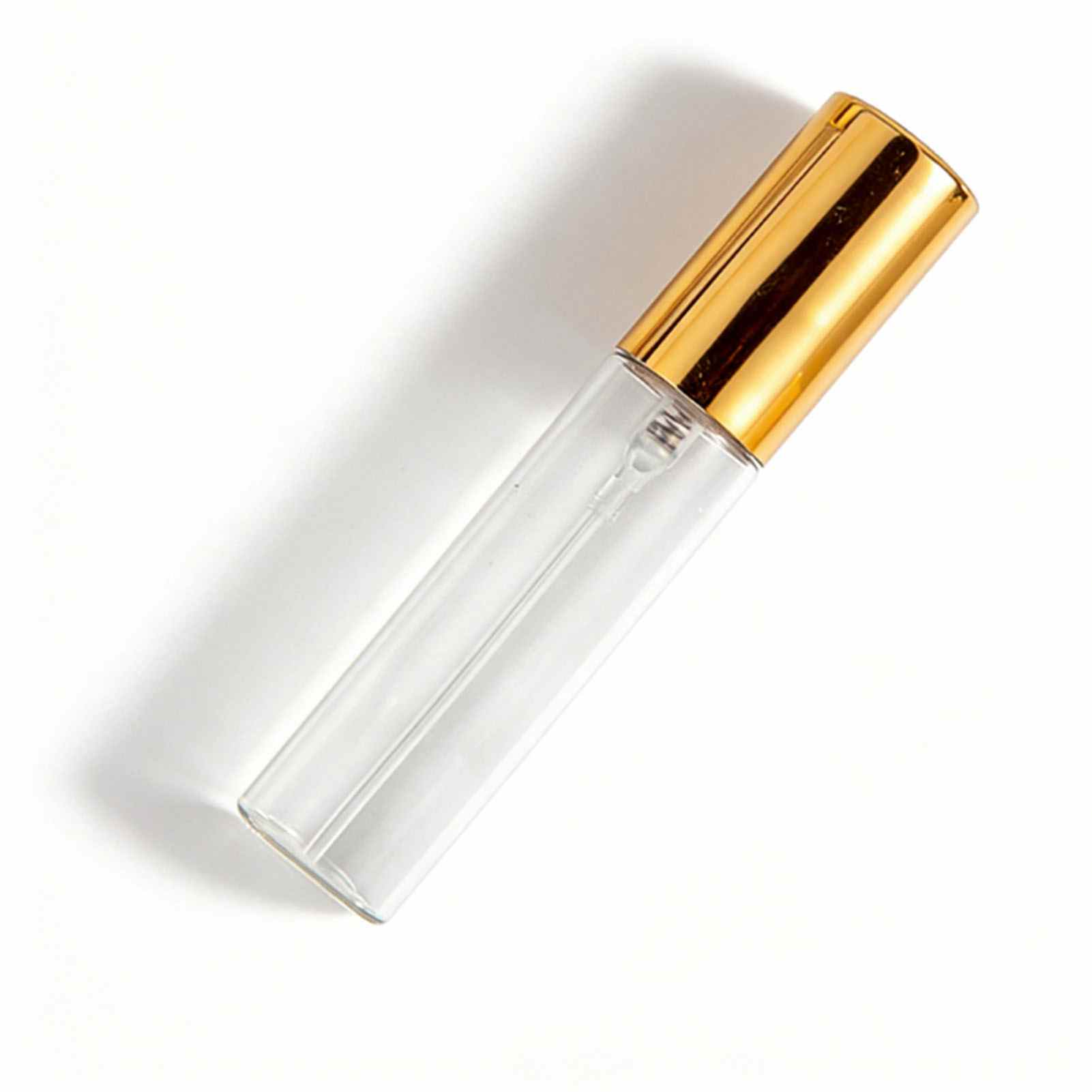50 UNIDADES Botella de Spray de Perfume de 10 ml Recargable Vacía de Vidrio Dispensador de Perfume Portátil para Viajar Salir Dorado oro