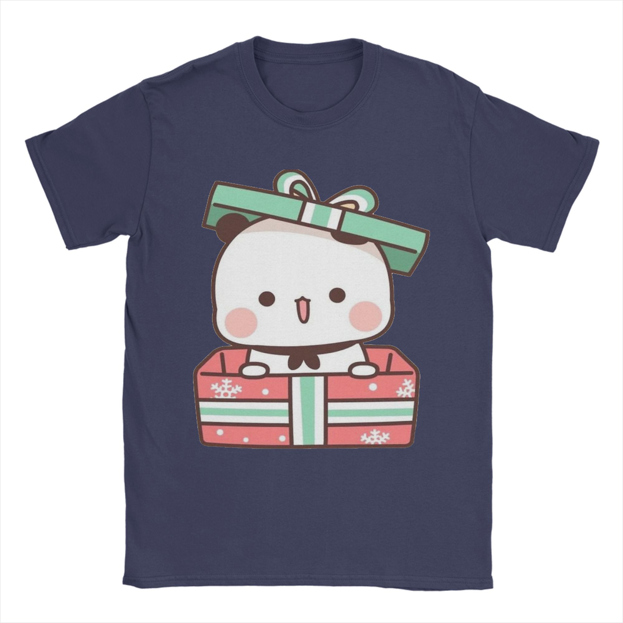 

Забавный Дуду в подарочной коробке на Рождество Футболки для мужчин с круглым вырезом из чистого хлопка Футболка с коротким рукавом Идея для подарка Одежда 4XL