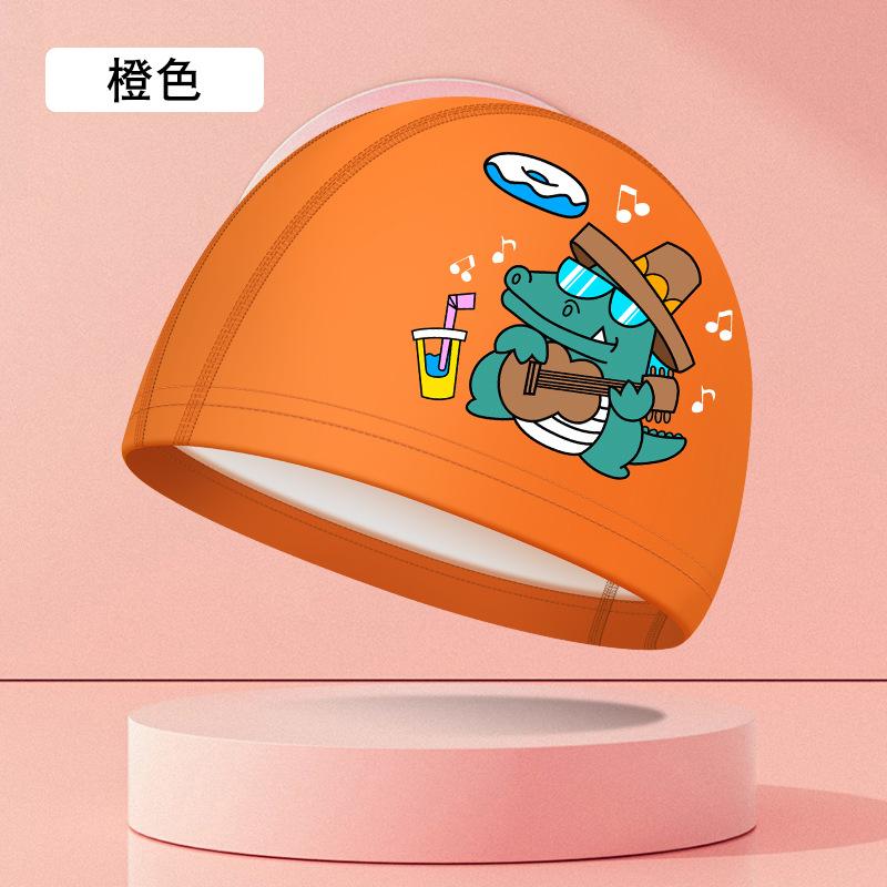 New Cartoon Swimming Caps for Boys Girls PU Waterproof Comfortable Kids Swim Caps Ear Protection Printed Children Swimming Caps