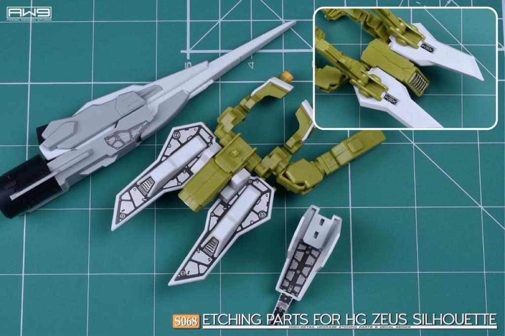 HG Detail up for modification High quality metal parts with water transfer decal HG Zeus silhouette 1/144 (for 1/144 equipment)