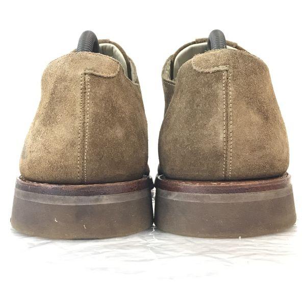 Hergestellt in Frankreich Heschung Handgefertigte Wildleder Schuhe Plain Toe Größe 10 28.5 Braun Business Schuhe(GEBRAUCHT)