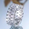 Luxury Female Crystal White Zircon Stone Water Drop Engagement Ring Vintage CopperColor Wedding Jewelry For Women