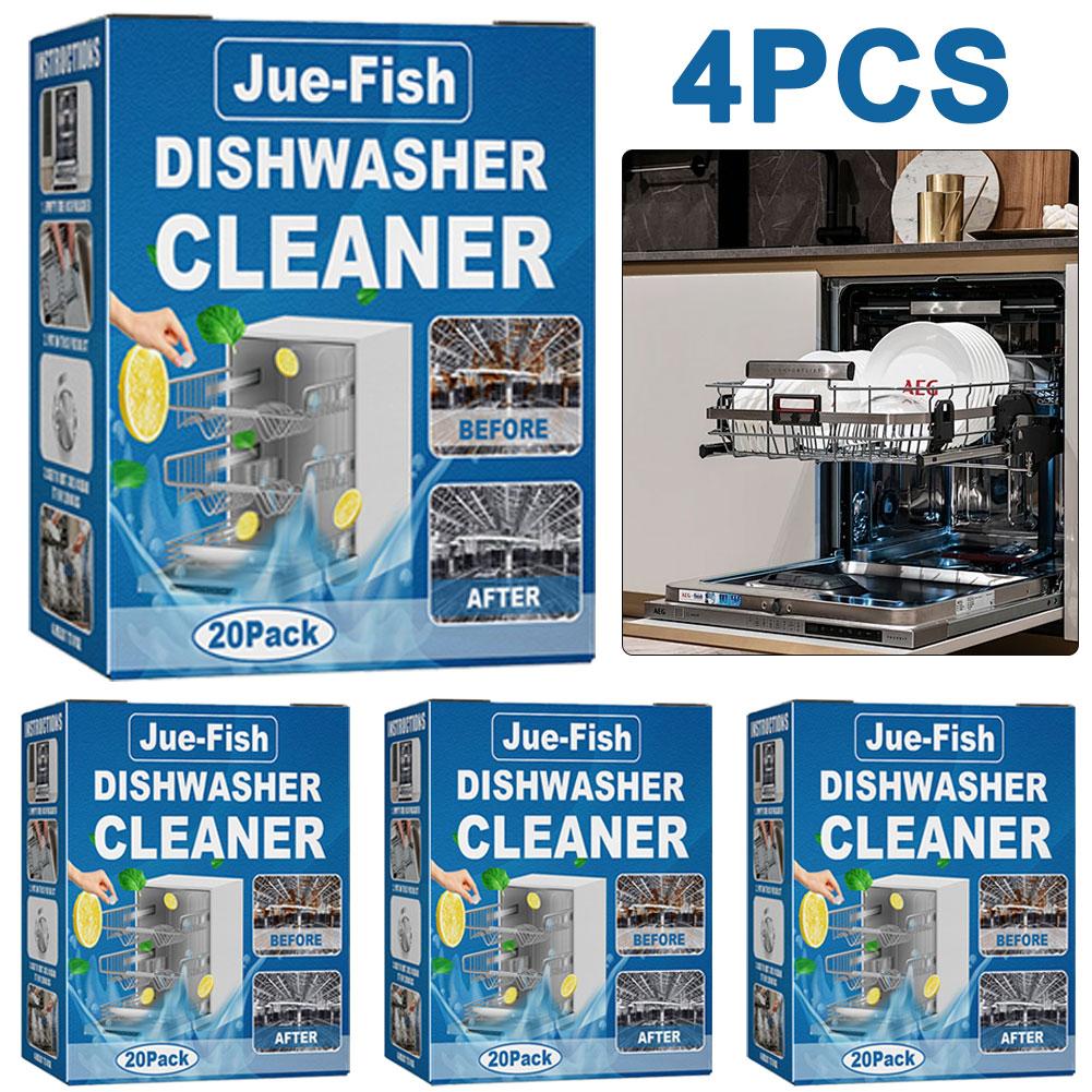 10Box Dishwasher Cleaning Tablets Removes Limescale Build Up and Odor Dishwasher Cleaner Strong Oil Stain Removal for Dishwasher