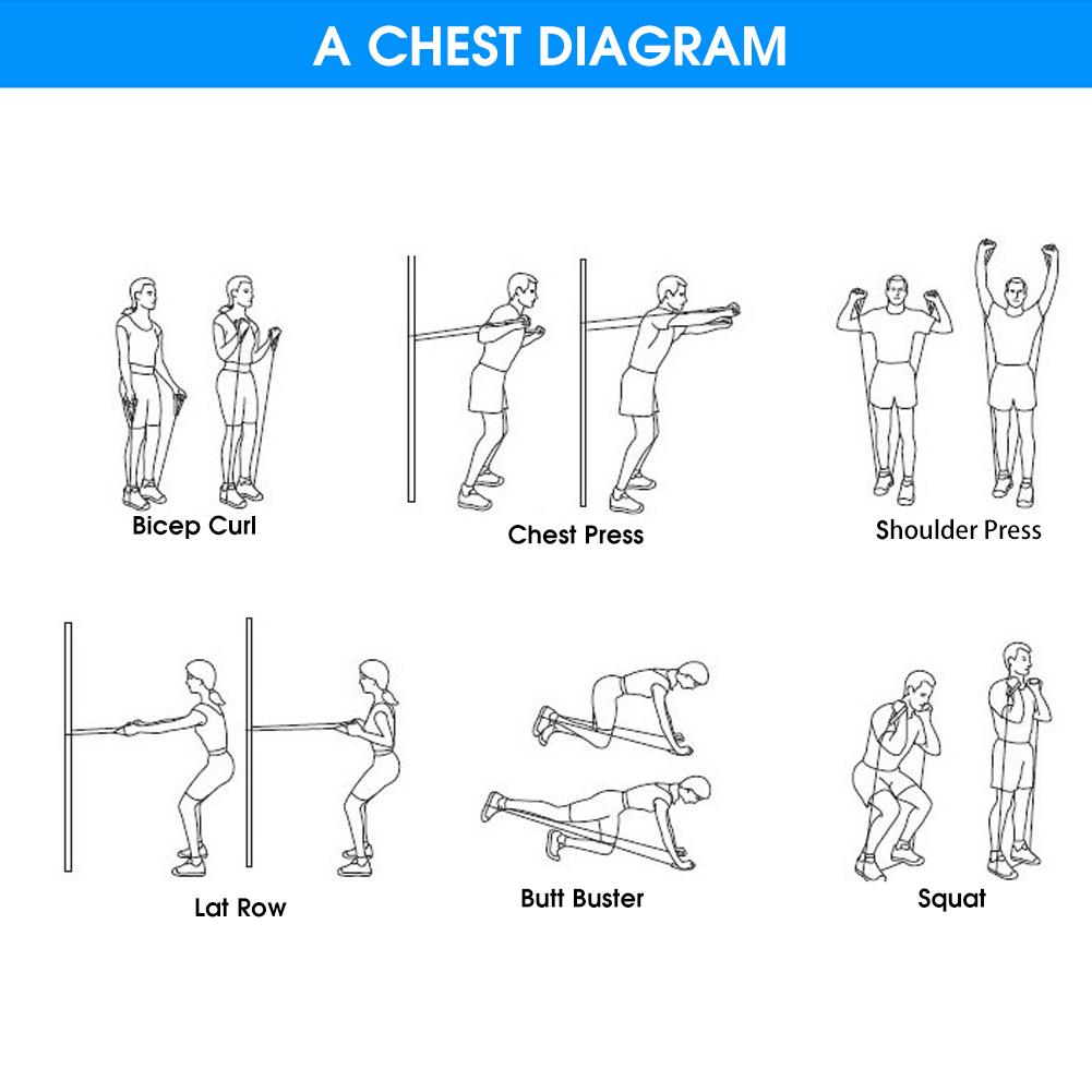 Slotted Pull Rope Fitness Anti Break Indoor Elastic Belt Yoga Power Training Resistance Bands(black(30lb) )