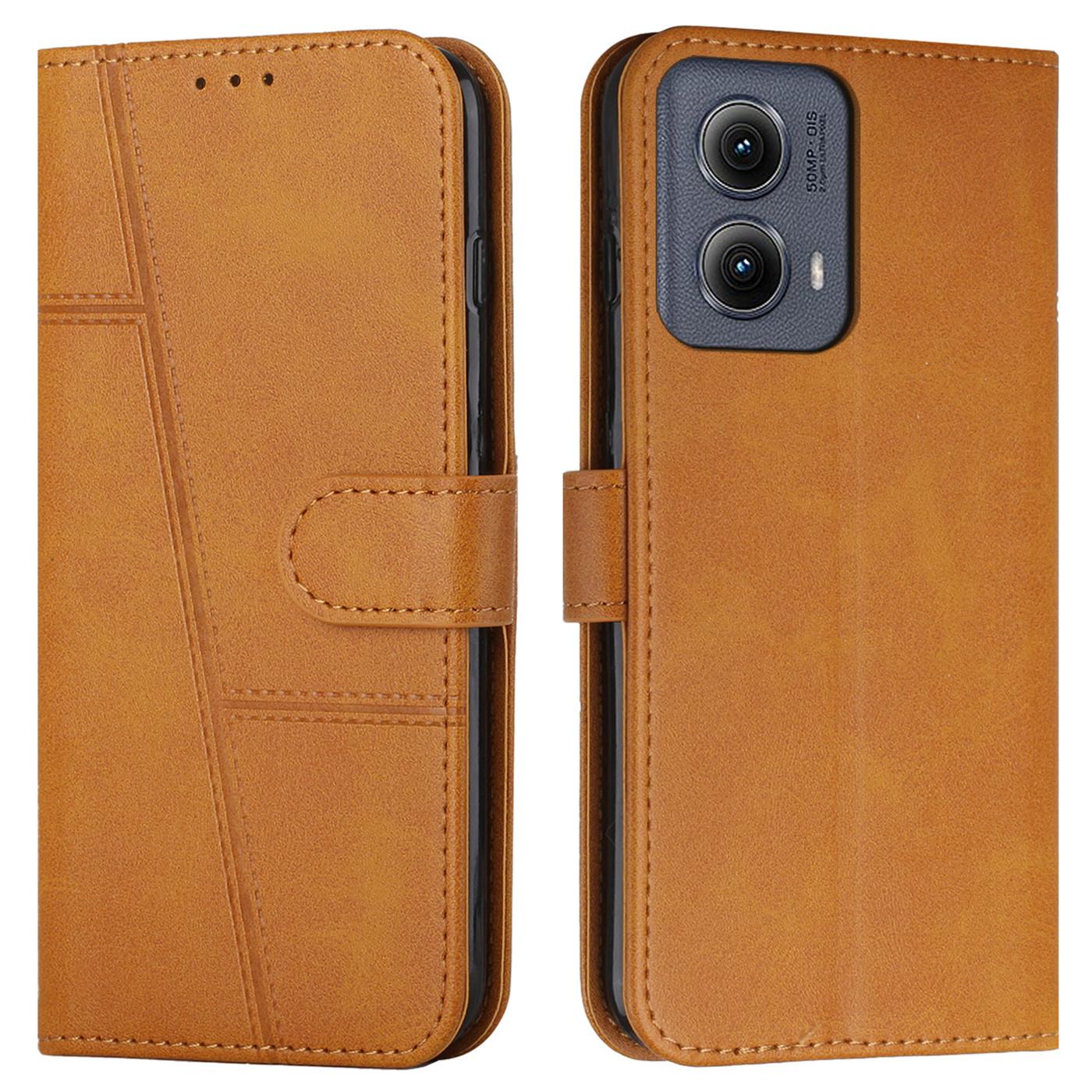 

Для Motorola Moto G85 5G Чехол-подставка Противоударный Внутренний чехол из ТПУ Кожаный чехол для телефона E