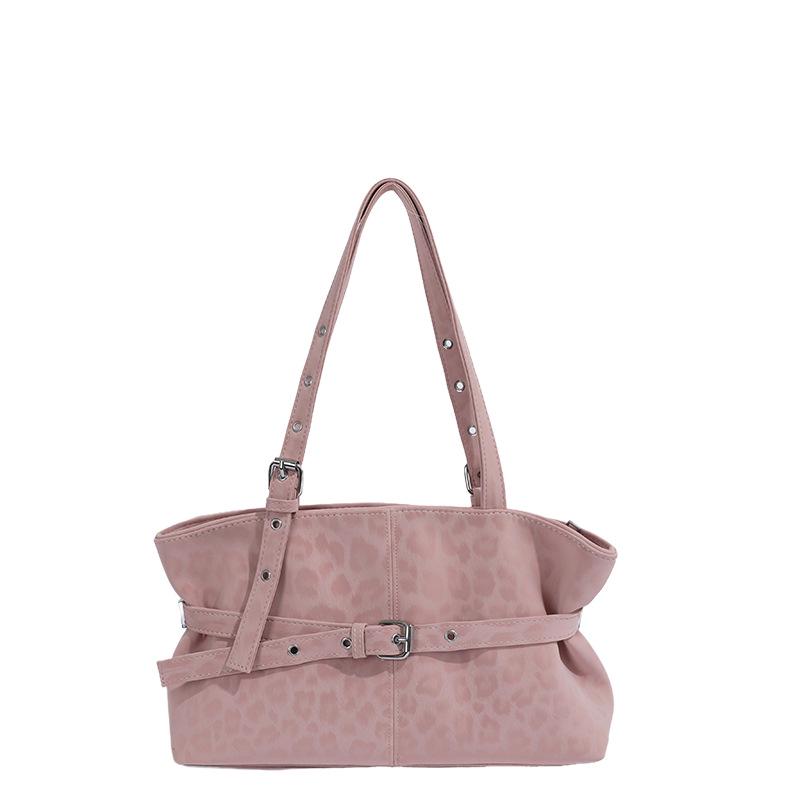 2026 Korean Style Women's Leather Shoulder Bag - Simple, Versatile, Commuting Handbag with Buckle Design