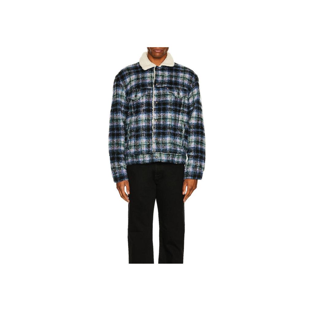 Levis Plaid Loose Fit Long Sleeve Jacket Men jackets Blue 79129-0025