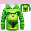 Feestelijke Grinch Patroon Hoodie Kinderen Sweatshirt Pullover Voor How The Grinch Stole Christmas Fans
