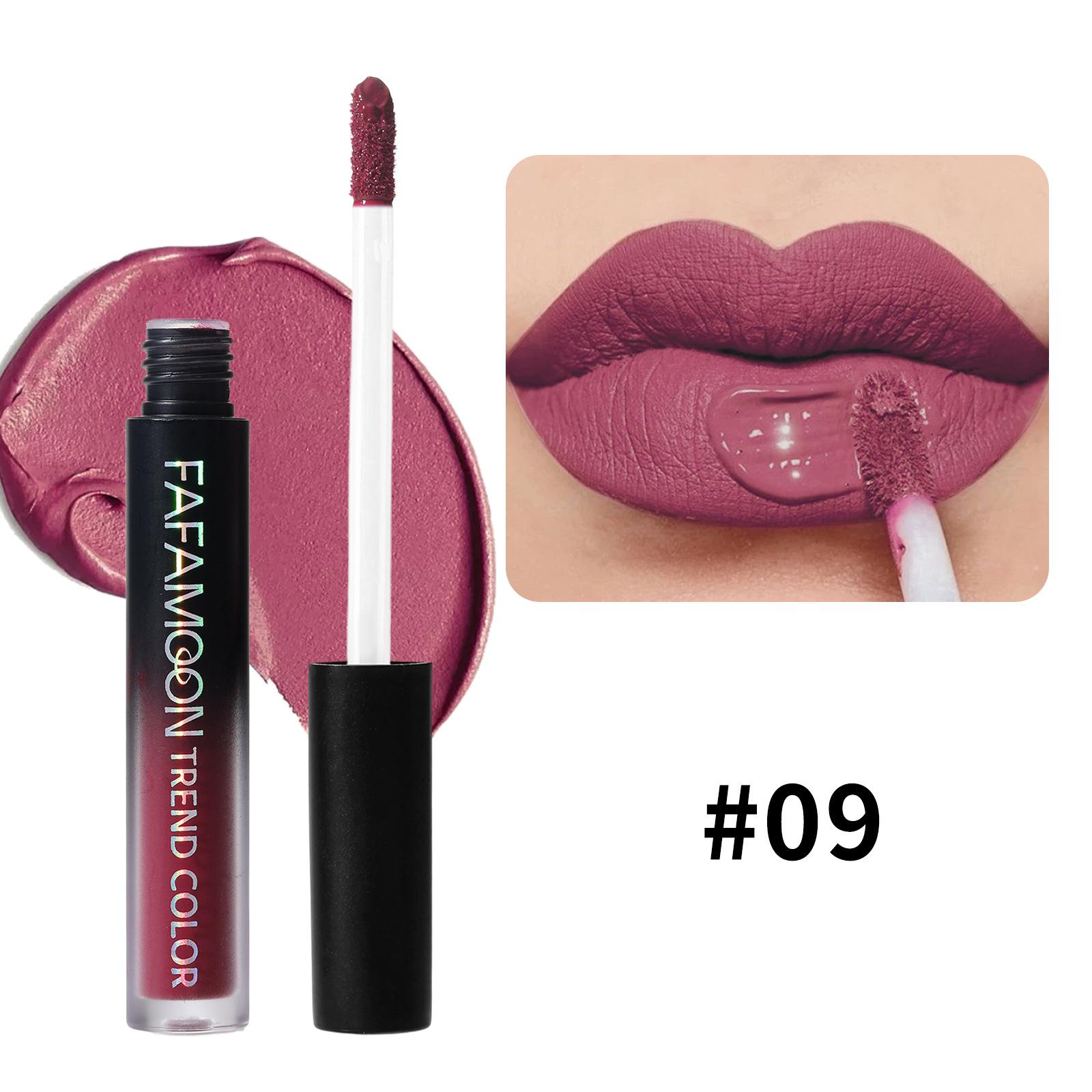 Anti-aanbakbeker Vloeibare Lippenstift 18 Kleuren Nude Pigment Langhoudende Lipgloss Mat Finish Bestand Tegen Verkleuring Waterdichte Lippen Cosmetica