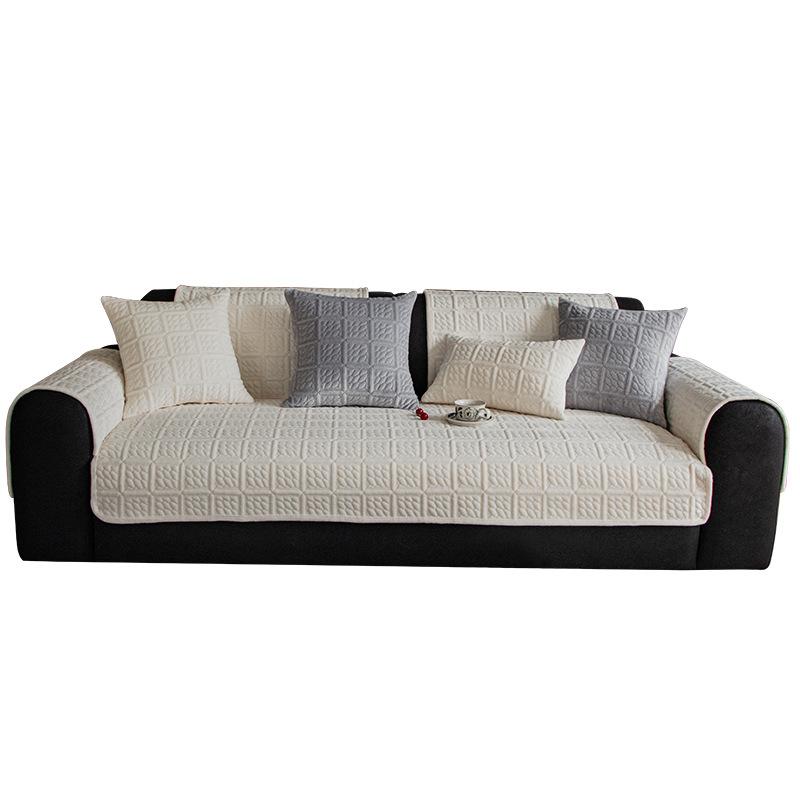 Simple and Thickened Sofa Cover Fabric Anti Slip One-piece Cushion for Autumn and Winter Soft and Delicate Machine Washable
