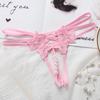 Solid Color Embroidered Women's Underwear Crotchless Erotic G-string Sexy Thong Intimates Accessories Porn Panties Couple Fun