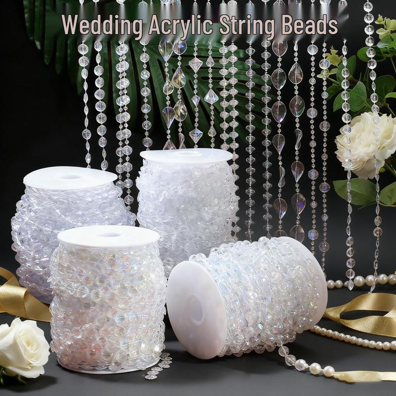 10mm UFO Acrylperlen für Hochzeitsgirlande, Gangläufer oder Kronleuchterdeko