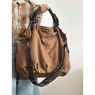 Τσάντα Tote - Γυναικεία Μεγάλης Χωρητικότητας Vintage Τσάντα Ώμου για Μετακίνηση, Μονό Λουράκι Ώμου, Τσάντα Χιαστί