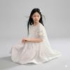 Big Girls Puff Sleeve Short Sleeve Princess Dress Casual Summer Sweet Kids Dress