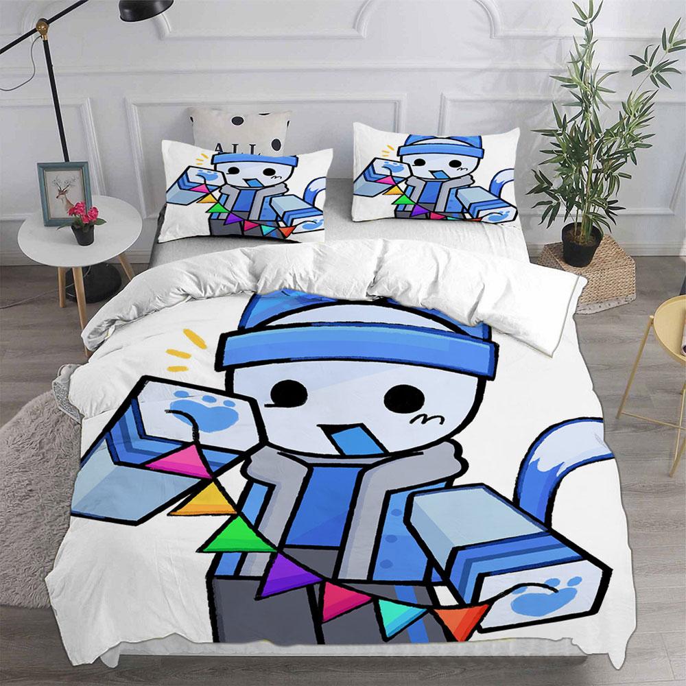 Phighting Bedding Sets Cartoon Bed Cover Comforter Duvet Cover Pillow Case 2-3 Pieces Sets Kids Adult Bedroom Decoration