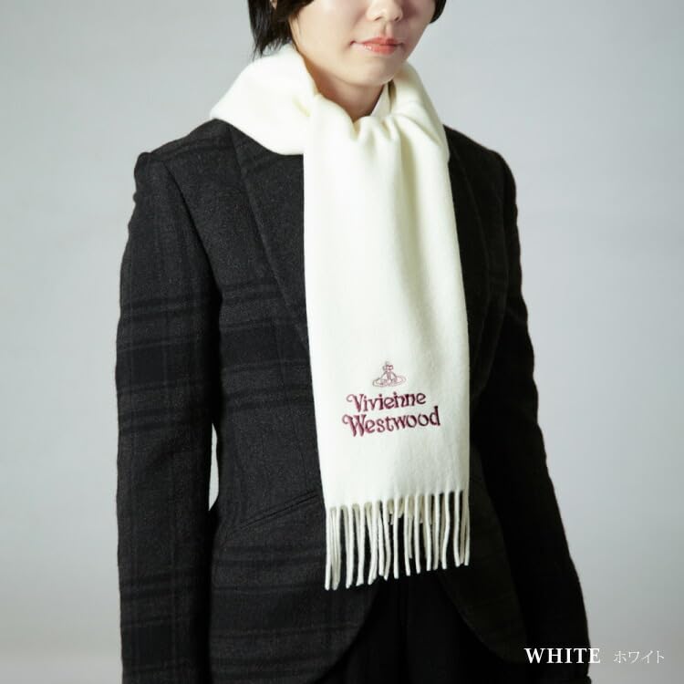 VIVIENNE WESTWOOD 30 X 2024 for Men and Scarf, 180cm, Model, 100% Wool, Women, 24-81030007-W00Q7 (DARK GREY)