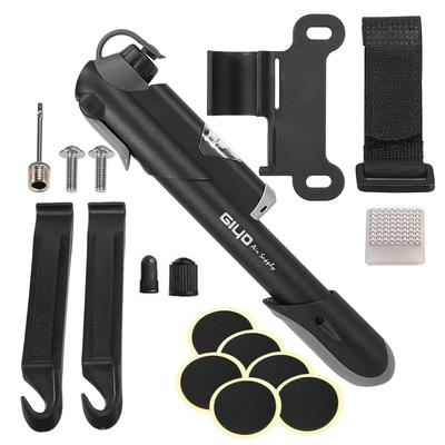 Tragbarer Mini-Fahrrad-Inflator mit französischer Düse und amerikanischer Düse