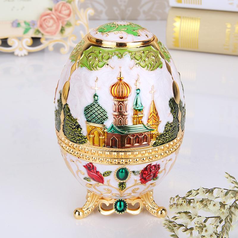 Creative European toothpick holder bucket Russian hand-pressed toothpick box automatic portable high-end retro dining table toothpick jar