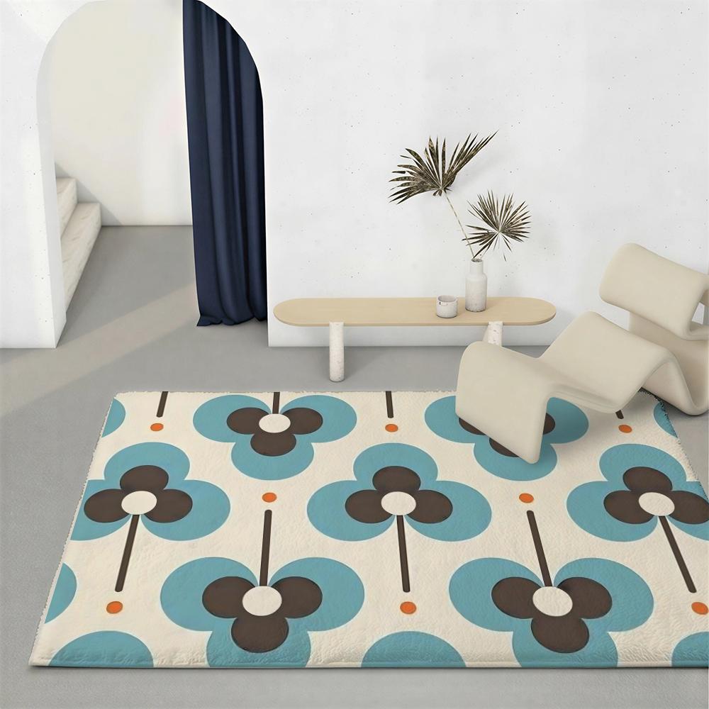 Designer O-Orla KielyS Floor Mat Eco-Friendly Flannel Doormat Non-Slip Odorless Soft Short Plush Indoor Floor Rug