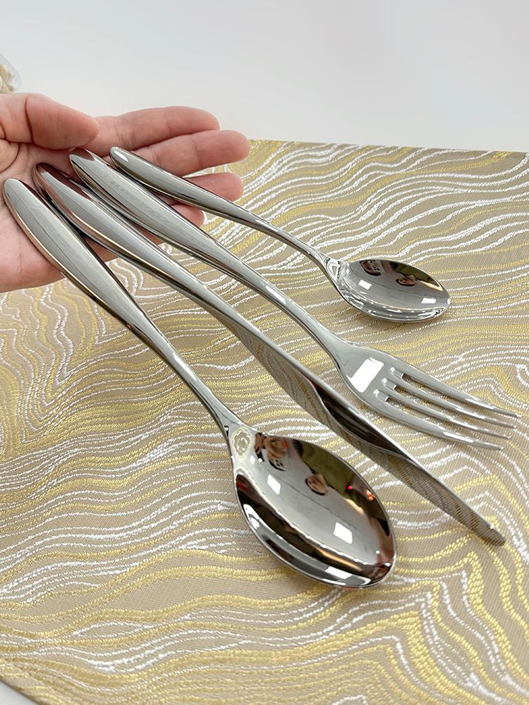 304 Edelstahl Messer- und Gabelset Restaurant Zuhause elegant verdickt Hotel Westliches Besteck Messer, Gabel und Löffel Set