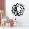 Circular Geometric Iron Wall Art Modern Minimalist Metal Sculpture Abstract Line Home Office Decor Gift