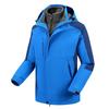Custom Logo 3-in-1 Windbreaker with Fleece Down, Warm Jacket for Autumn/Winter, Embroidered Workwear.