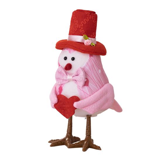 

Фигурки птиц на День святого Валентина, светящаяся статуэтка пары птиц, настольное стоящее тканевое украшение в виде птиц для многоярусного подноса, стола, полки, каминной полки, камина A