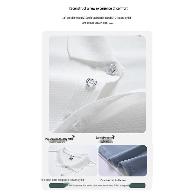 VANCAMEL Men's Lyocell Ice Feel Polo Shirt