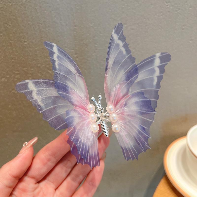 Mermaid Crystal Butterfly Hair Clip - 2024 Trendy Fairy Hairpin for Women