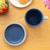 PORCELAINS MAT NAVY MUG, Set of 3, 270cc, Tajimi Mino Ware, Made in Japan (Navy)