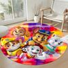 Paw Patrol Round Floor Mat Design for Entryway Dining Room Living Rooms Foyer Antislip Round Carpet Decorate Offices Gift for Festivals
